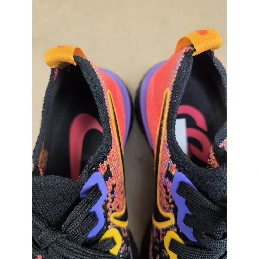 Nike Epic (Sz 5) React Flyknit 2 Women's Running Shoes Black Ember Sneakers